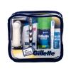 Gillette Mach3 Travel Kit Pacco regalo rasoio 1 pz + schiuma da barba 75 ml + balsamo dopobarba 75 ml + shampoo 90 ml + dentifricio 15 ml + spazzolino da denti 1 pz