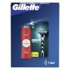 Gillette Mach3 Pacco regalo rasoio 1 pz + testina di ricambio 1 pz + gel doccia e shampoo Old Spice Whitewater 3in1 250 ml