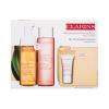 Clarins My Cleansing Essentials Sensitive Skin Pacco regalo schiuma detergente per il viso Gentle Renewing Cleansing Mousse 150 ml + tonico per il viso Soothing Toning Lotion 200 ml + peeling Gentle Peeling 15 ml + borsa cosmetica ecologica