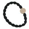 By Eloise London Letter Charms Gold Elastico per capelli 1 pz Tonalità B Black