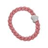 By Eloise London Woven Silver Heart Elastico per capelli donna 1 pz Tonalità Flamingo Pink