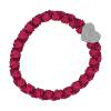 By Eloise London Woven Silver Heart Elastico per capelli donna 1 pz Tonalità Magenta