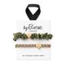 By Eloise London Bangle Set Gold &amp; Olive Elastico per capelli donna 1 pz