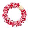 By Eloise London Silk Scrunchie Gold Heart Elastico per capelli donna 1 pz Tonalità Red Leopard