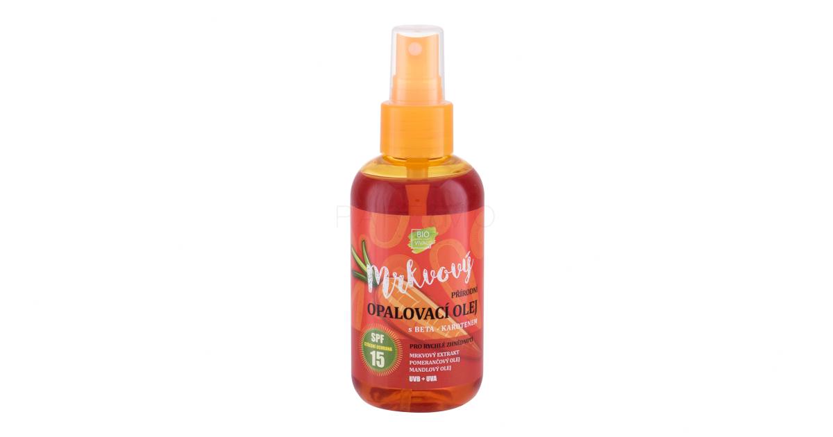 Vivaco Bio Carrot Tanning Oil SPF15 Protezione solare corpo 150 ml