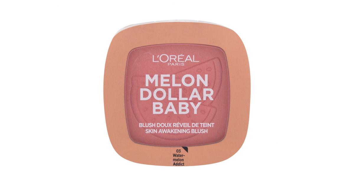 L'Oréal Paris Melon Dollar Baby Blush donna 9 g Tonalità 03 Watermelon