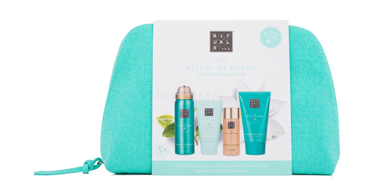 Rituals The Ritual Of Karma Luxury Reusable Pouch For Travelling Pacco regalo crema corpo The