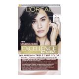 L'Oréal Paris Excellence Creme Triple Protection Tinta capelli donna 48 ml Tonalità 2U Black-Brown