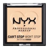NYX Professional Makeup Can't Stop Won't Stop Mattifying Powder Cipria donna 6 g Tonalità 02 Light