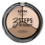 NYX Professional Makeup 3 Steps To Sculpt Contouring palette donna 15 g Tonalità 01 Fair