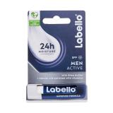 Labello Men Active 24h Moisture Lip Balm SPF15 Balsamo per le labbra uomo 4,8 g