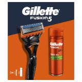 Gillette Fusion5 Pacco regalo rasoio Fusion5 1 pz + gel da barba Fusion Shave Gel Sensitive 200 ml