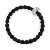 By Eloise London Silver Bling Diamanté Moon Elastico per capelli donna 1 pz Tonalità Black