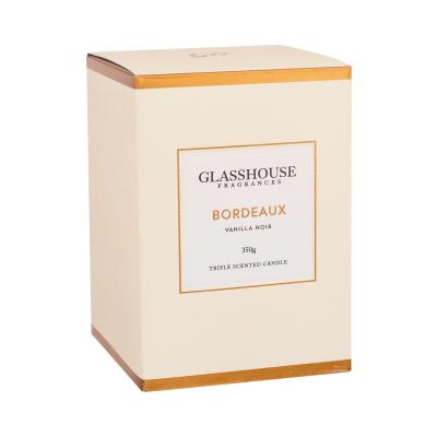 Glasshouse Bordeaux Vanilla Noir Candela profumata 350 g