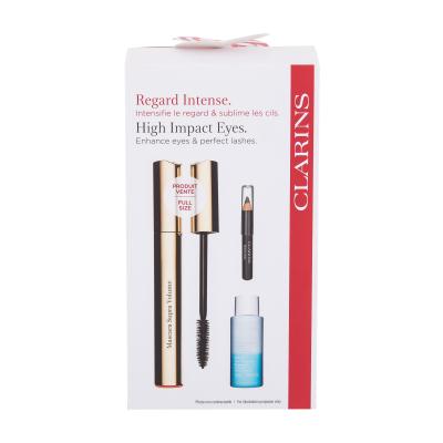 Clarins Mascara Supra Volume Pacco regalo mascara 8 ml + struccante occhi 10 ml + matita occhi Crayon Khol 0,39 g 01 Carbon Black