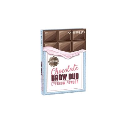 Misslyn Chocolate Brow Duo Paletta sopracciglia donna 5 g Tonalità 4 Medium Chocolate