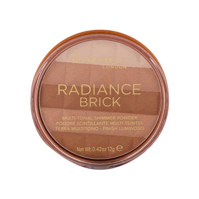 Rimmel London Radiance Brick Bronzer donna 12 g Tonalità 001 Light