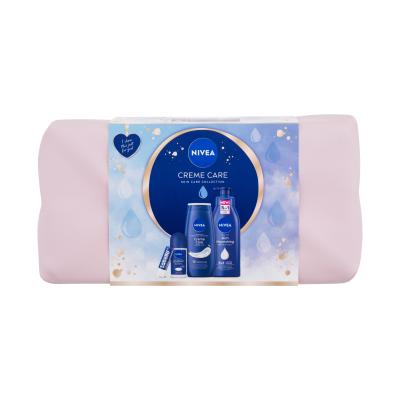 Nivea Creme Care Pacco regalo lozione corpo 400 ml + doccia crema Creme Care 250 ml + roll-on Protect & Care 50 ml + balsamo labbra Labello Original 4,8 g + trousse