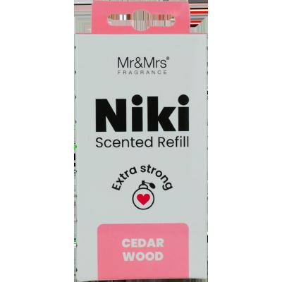 Mr&amp;Mrs Fragrance Niki Refill Cedar Wood Deodorante per auto Ricarica 1 pz