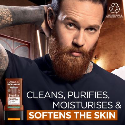 L&#039;Oréal Paris Men Expert Barber Club Body, Hair &amp; Beard Wash Doccia gel uomo 300 ml