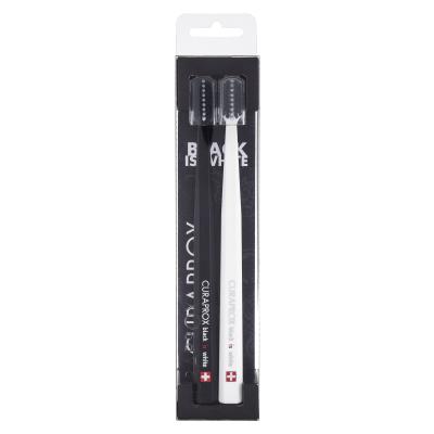 Curaprox Black Is White Spazzolino da denti 2 pz Tonalità Black & White