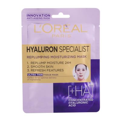 L&#039;Oréal Paris Hyaluron Specialist Replumping Moisturizing Maschera per il viso donna 1 pz