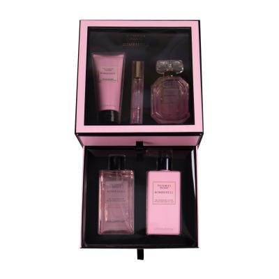 Victoria´s Secret Bombshell Pacco regalo eau de parfum 100 ml + eau de parfum rollon 7 ml + doccia gel 100 ml + spray nutriente per il corpo 250 ml + latte per il corpo 250 ml