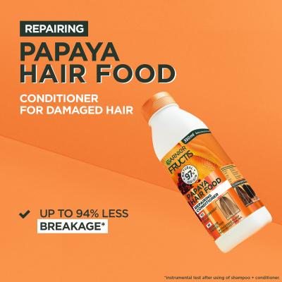 Garnier Fructis Hair Food Papaya Repairing Conditioner Balsamo per capelli donna 350 ml