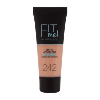 Maybelline Fit Me! Matte + Poreless Fondotinta donna 30 ml Tonalità 242 Light Honey