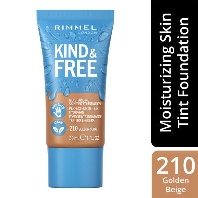 Rimmel London Kind &amp; Free Skin Tint Foundation Fondotinta donna 30 ml Tonalità 210 Golden Beige