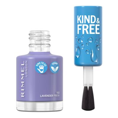 Rimmel London Kind &amp; Free Smalto per le unghie donna 8 ml Tonalità 153 Lavender Light