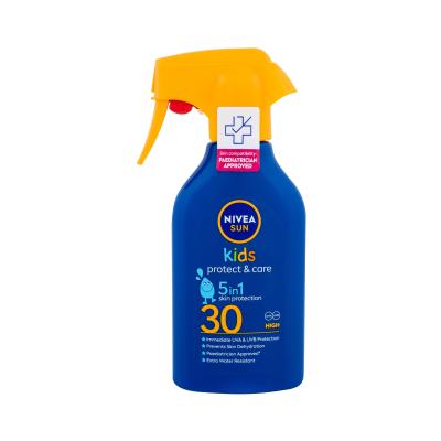 Nivea Sun Kids Protect &amp; Care Sun Spray 5 in 1 SPF30 Protezione solare corpo bambino 270 ml