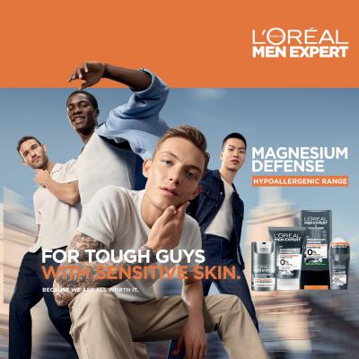L&#039;Oréal Paris Men Expert Magnesium Defence Face Wash Gel detergente uomo 100 ml