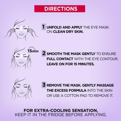 L&#039;Oréal Paris Revitalift Filler HA Cooling Tissue Eye Serum-Mask Maschera contorno occhi donna 11 g