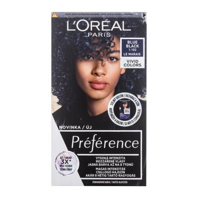 L&#039;Oréal Paris Préférence Vivid Colors Tinta capelli donna 60 ml Tonalità 1,102 Blue Black