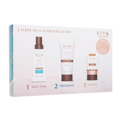 Vita Liberata Beauty To Go The Tan Your Skin Wants Pacco regalo latte autoabbronzante Fabulous Gradual Tanning Lotion Untinted 50 ml + nebbia autoabbronzante Tanning Mist Tinted 50 ml Medium + corpo make-up Body Blur Body Makeup 30 ml Medium + guanti per l'applicazione di autoabbronzanti 1 pz
