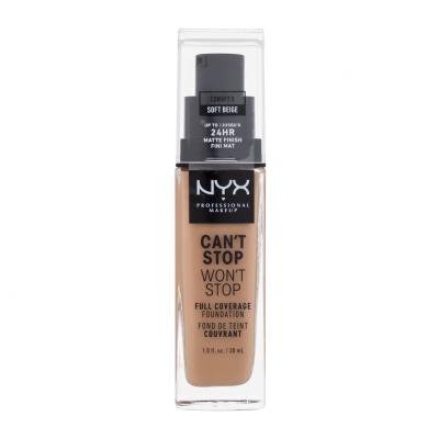 NYX Professional Makeup Can't Stop Won't Stop Fondotinta donna 30 ml Tonalità 7.5 Soft Beige