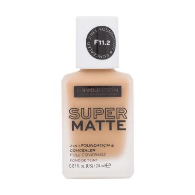 Revolution Relove Super Matte 2 in 1 Foundation & Concealer Fondotinta donna 24 ml Tonalità F11.2