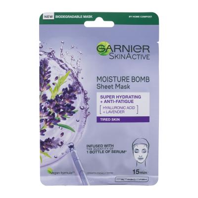 Garnier SkinActive Moisture Bomb Super Hydrating + Anti-Fatigue Maschera per il viso donna 1 pz