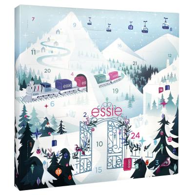Essie Nail Lacquer Express Train Advent Calendar Pacco regalo smalto 8 x 13,5 ml + smalto 1 x 10 ml + smalto 14 x 5 ml + solvente per unghie 25 ml