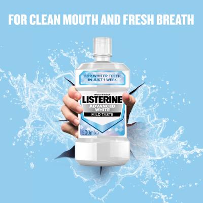 Listerine Advanced White Mild Taste Mouthwash Collutorio 500 ml