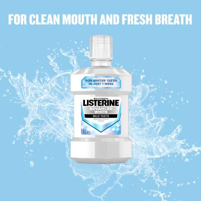 Listerine Advanced White Mild Taste Mouthwash Collutorio 1000 ml