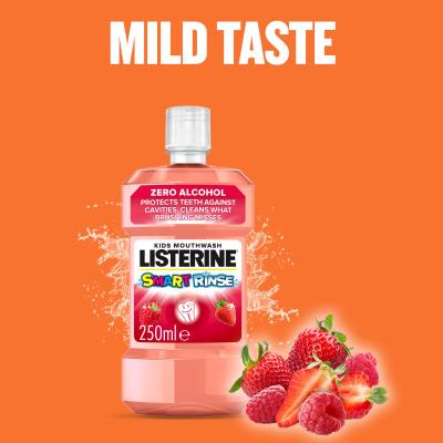 Listerine Smart Rinse Mild Berry Mouthwash Collutorio bambino 250 ml