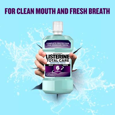Listerine Total Care Sensitive Teeth Mild Taste Mouthwash 6 in 1 Collutorio 500 ml