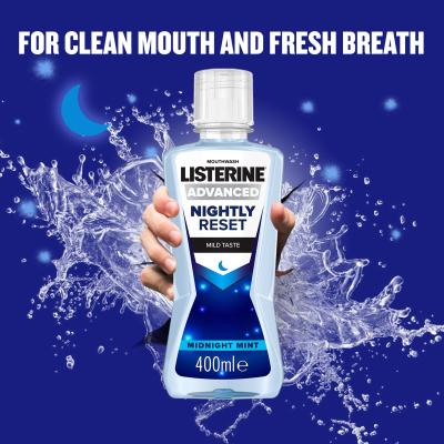 Listerine Advanced Nightly Reset Mild Taste Mouthwash Collutorio 400 ml