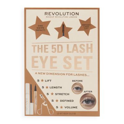 Makeup Revolution London 5D Lash Eye Set Pacco regalo mascara 5D Lash 14 ml + eyeliner Renaissance Flick 0,8 g Black + piegaciglia