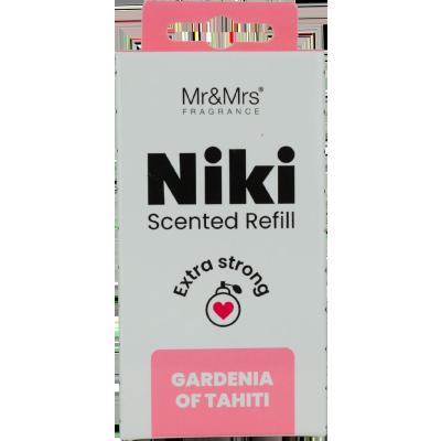 Mr&amp;Mrs Fragrance Niki Extra Strong Refill Gardenia Of Tahiti Deodorante per auto Ricarica 1 pz