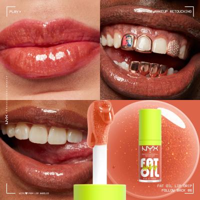 NYX Professional Makeup Fat Oil Lip Drip Olio labbra donna 4,8 ml Tonalità 06 Follow Black
