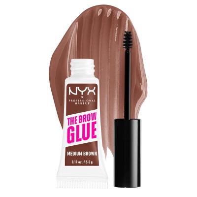 NYX Professional Makeup The Brow Glue Instant Brow Styler Gel e pomate per sopracciglia donna 5 g Tonalità 03 Medium Brown