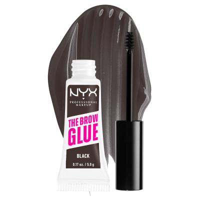 NYX Professional Makeup The Brow Glue Instant Brow Styler Gel e pomate per sopracciglia donna 5 g Tonalità 05 Black